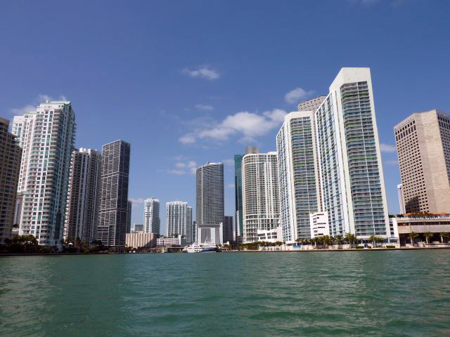 View of Miami River from Biscayne Bay